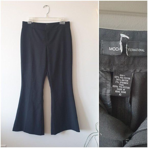 Y2K BLACK LOW RISE PANTS - Picture 3 of 4